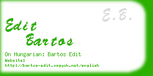 edit bartos business card